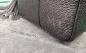 Laser Engraving on Leather Bag