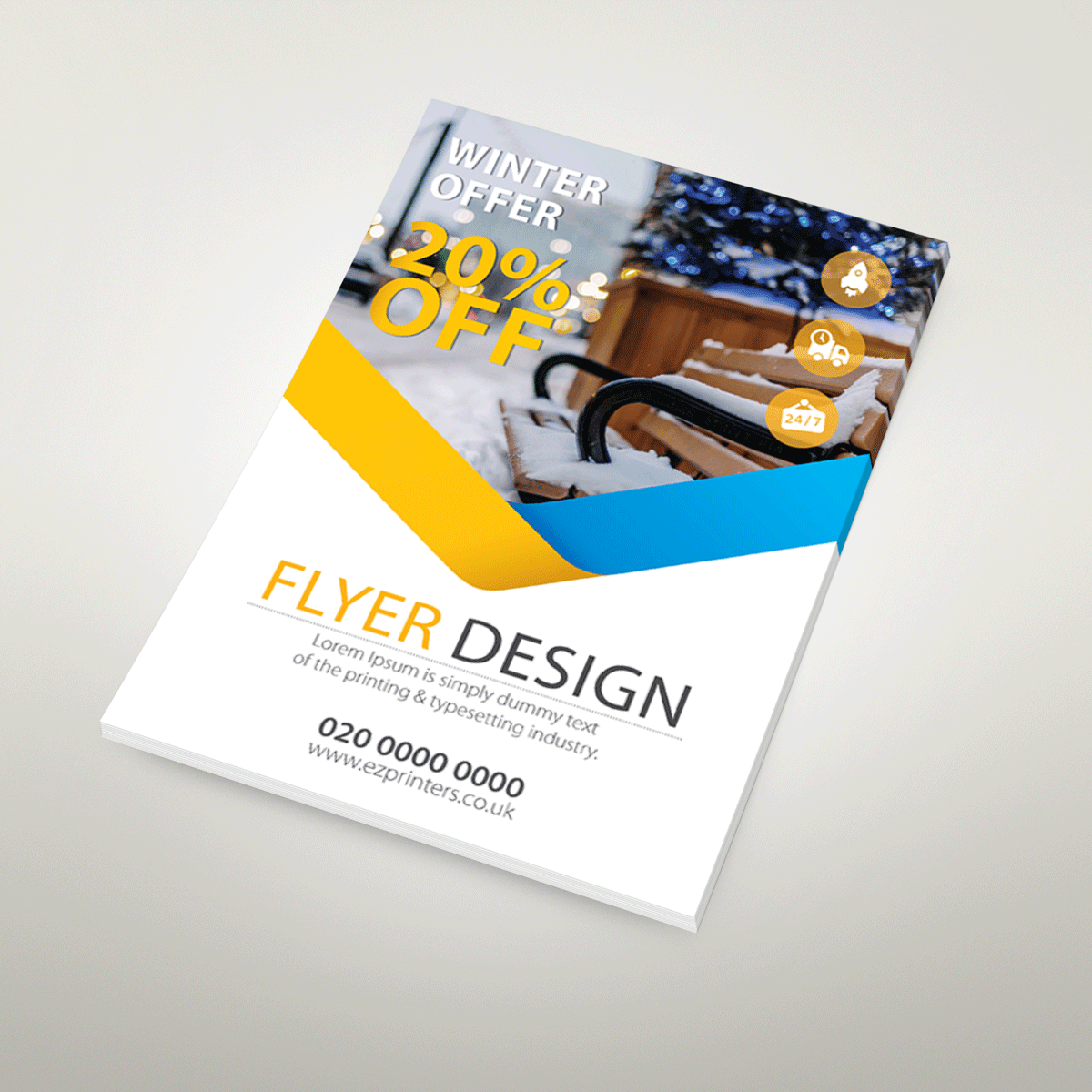 FLYER PRINTING QUALITY GLOSS PAPER LEAFLET ADVERTISING 150GSM GLOSS A6 
