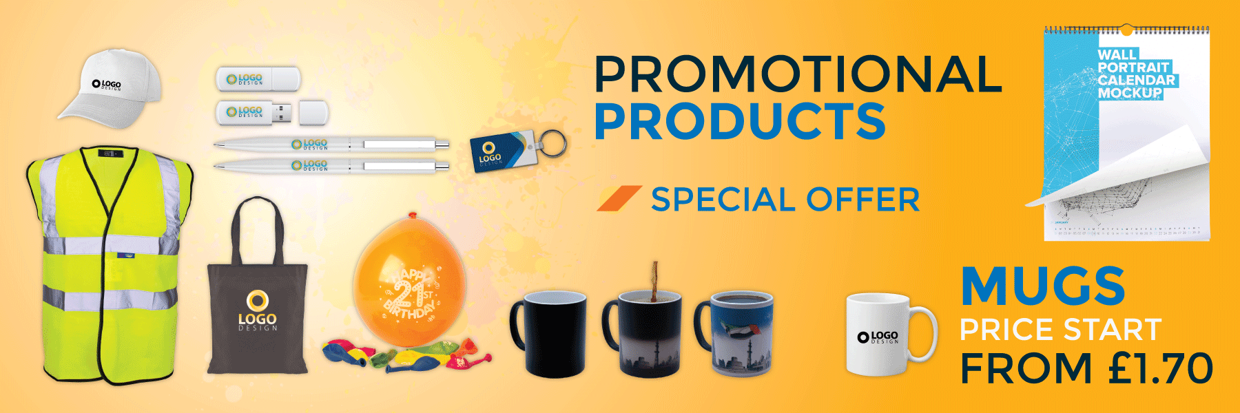 instant print promotional products mugs pens mouse pad keyrings caps and bags printing shop in london