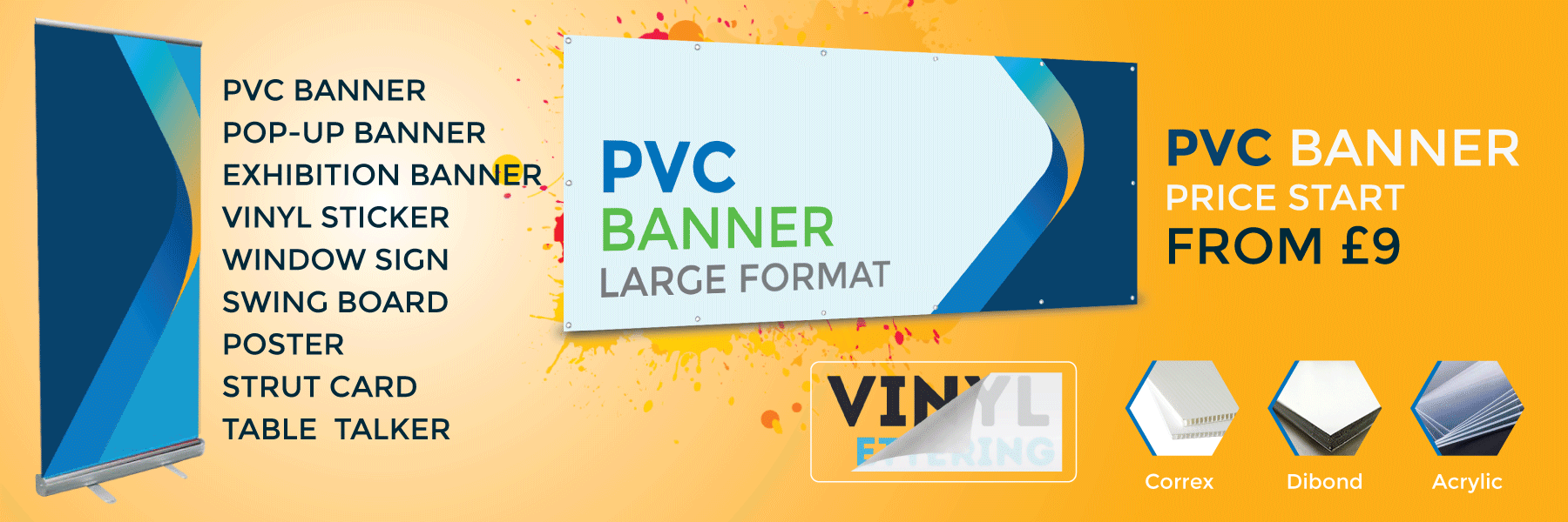 instant print pvc banner large format vinyl cut sticker advertising materials printing shop in london